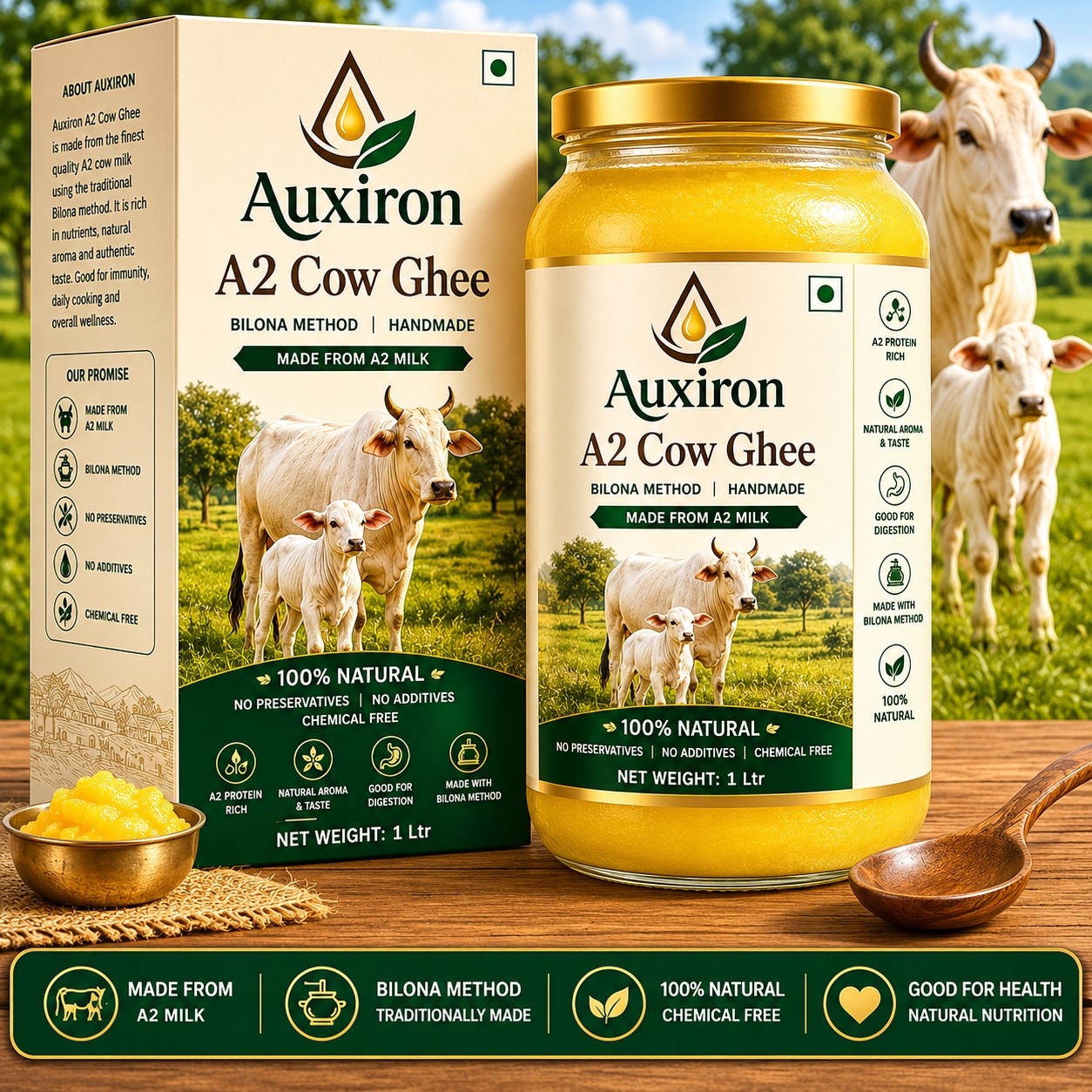A2 Cow Ghee - Handcrafted from Curd