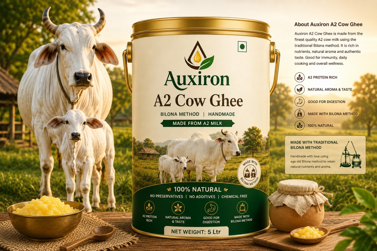 A2 Cow Ghee - Handcrafted from Curd - image 3